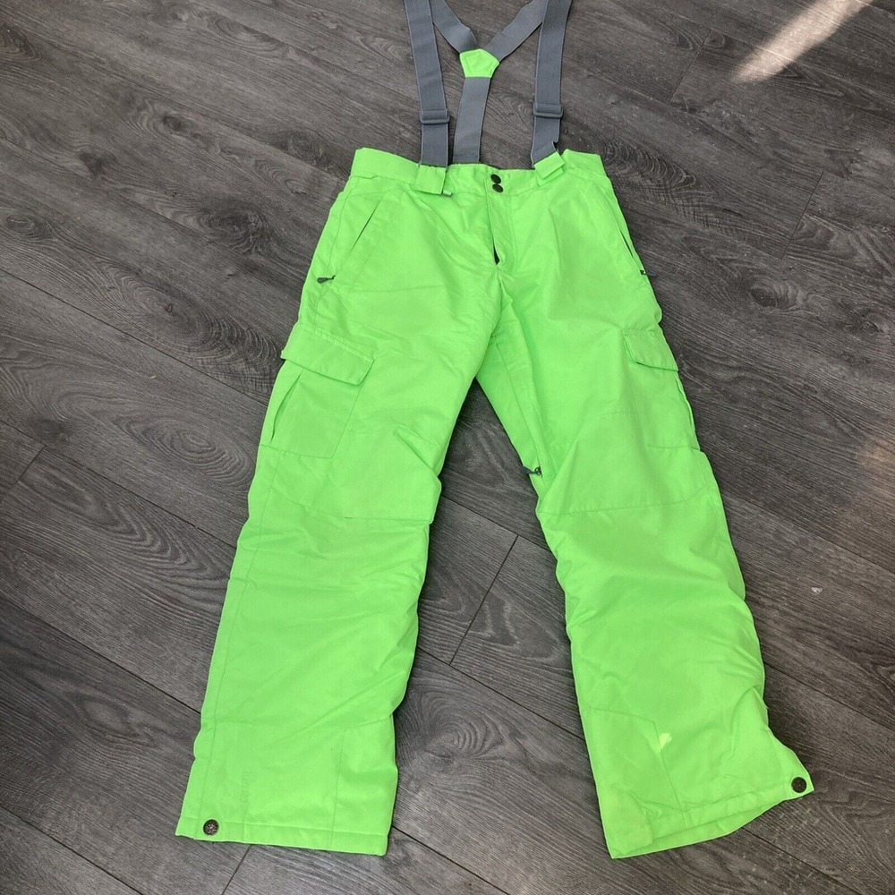 FireFly Aquabase Elite Green Bib Overall Snow Ski Pants Size Large L Winter 3796